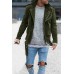 Street Fashion Men's Jacket Solid Color Lapel Zip Jacket